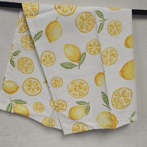 Other - Lemon Print Kitchen Towel Set Of 4, NWOT